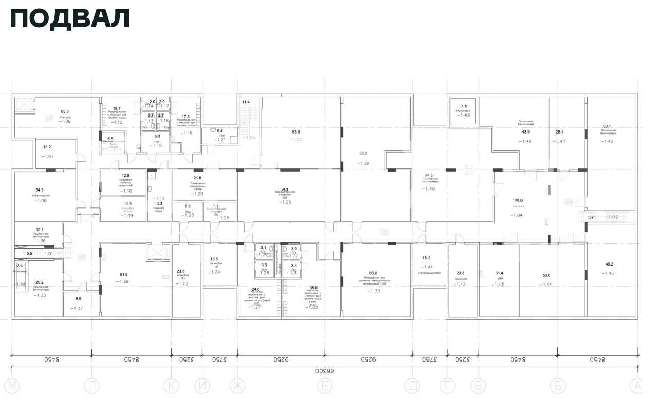 Планировка офиса 4900 м², 1 этаж, Жилое здание «SHIFT»